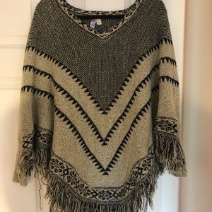 Knit poncho from boutique in Portland ME